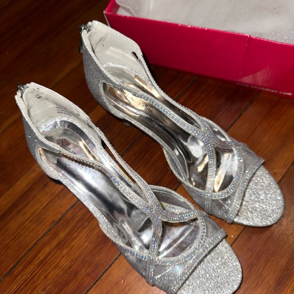 Elegant Silver Women's Heels